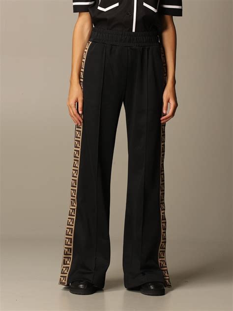 black Fendi Trousers for Women 